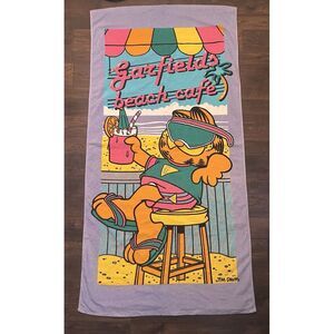 Vintage Garfield Cartoon DEADSTOCK Beach Towel NWT 1970s-80s‎ Retro GenX Franco
